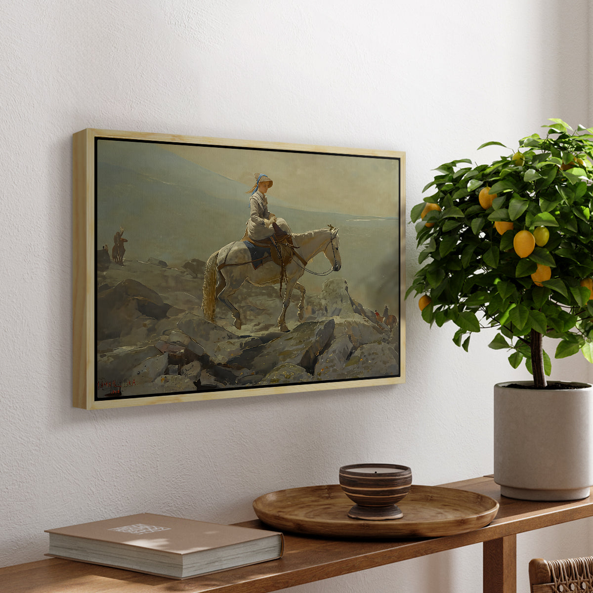 The Bridle Path, White Mountains, 1868 - Floater Framed Canvas Print