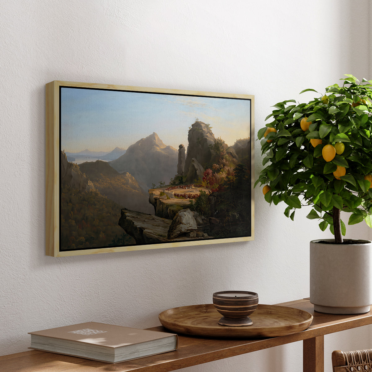 Scene from “The Last of the Mohicans”, 1827 - Floater Framed Canvas Print