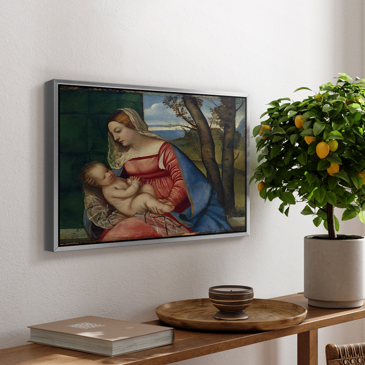 Madonna and Child, c. 1508 - Floater Framed Canvas Print