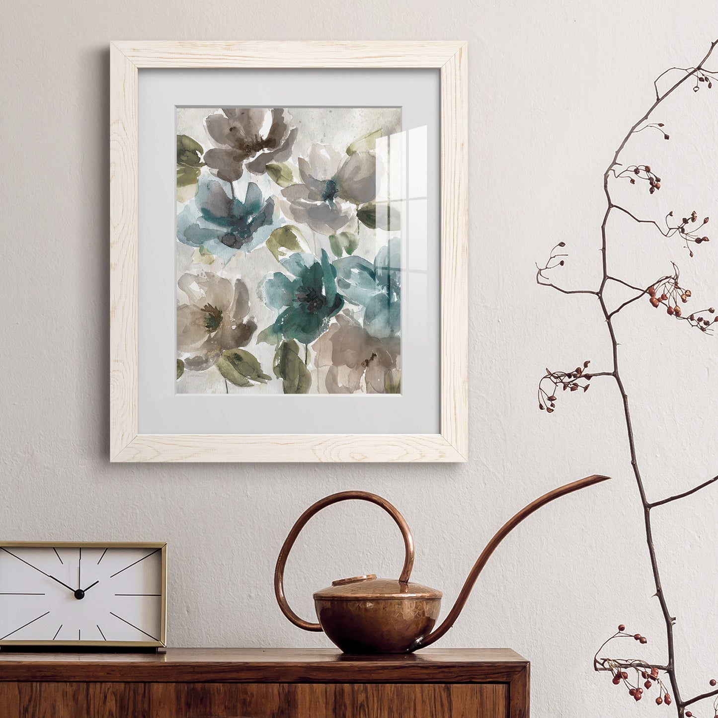Topaz Garden I - Barnwood Framed Art Print