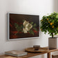 Magnolia on Red Velvet, c. 1885-1890 - Floater Framed Canvas Print