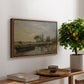 Barge below Flatford Lock, c. 1810 - Floater Framed Canvas Print