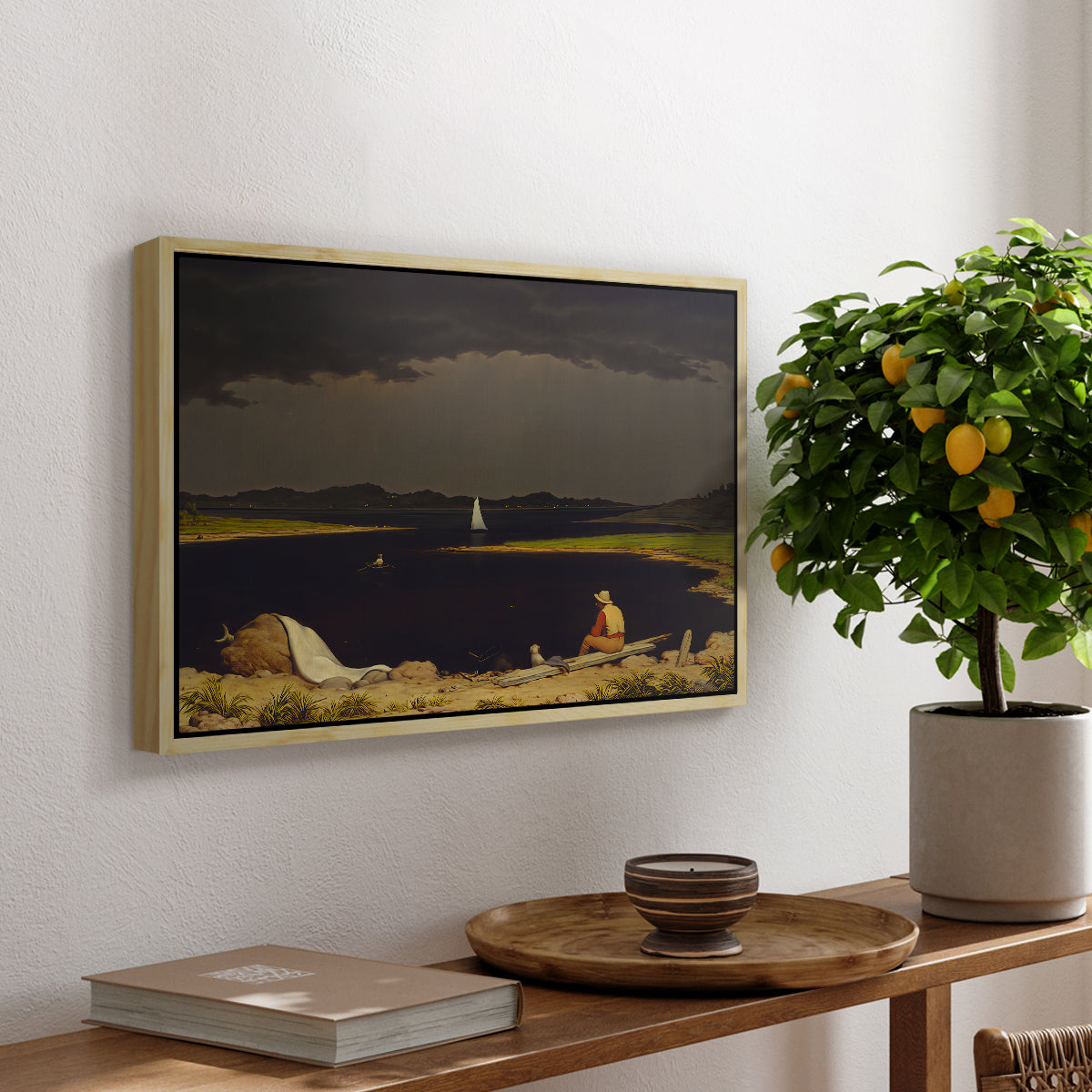 Approaching Thunder Storm, 1859 - Floater Framed Canvas Print