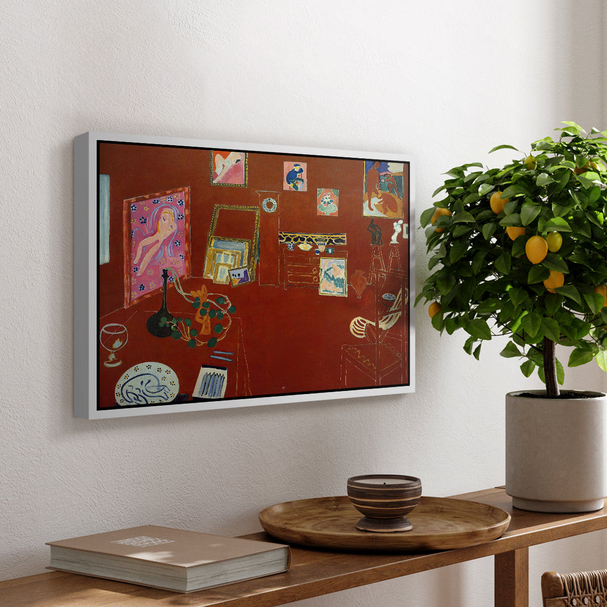 The Red Studio (L'Atelier Rouge), 1911 - Floater Framed Canvas Print