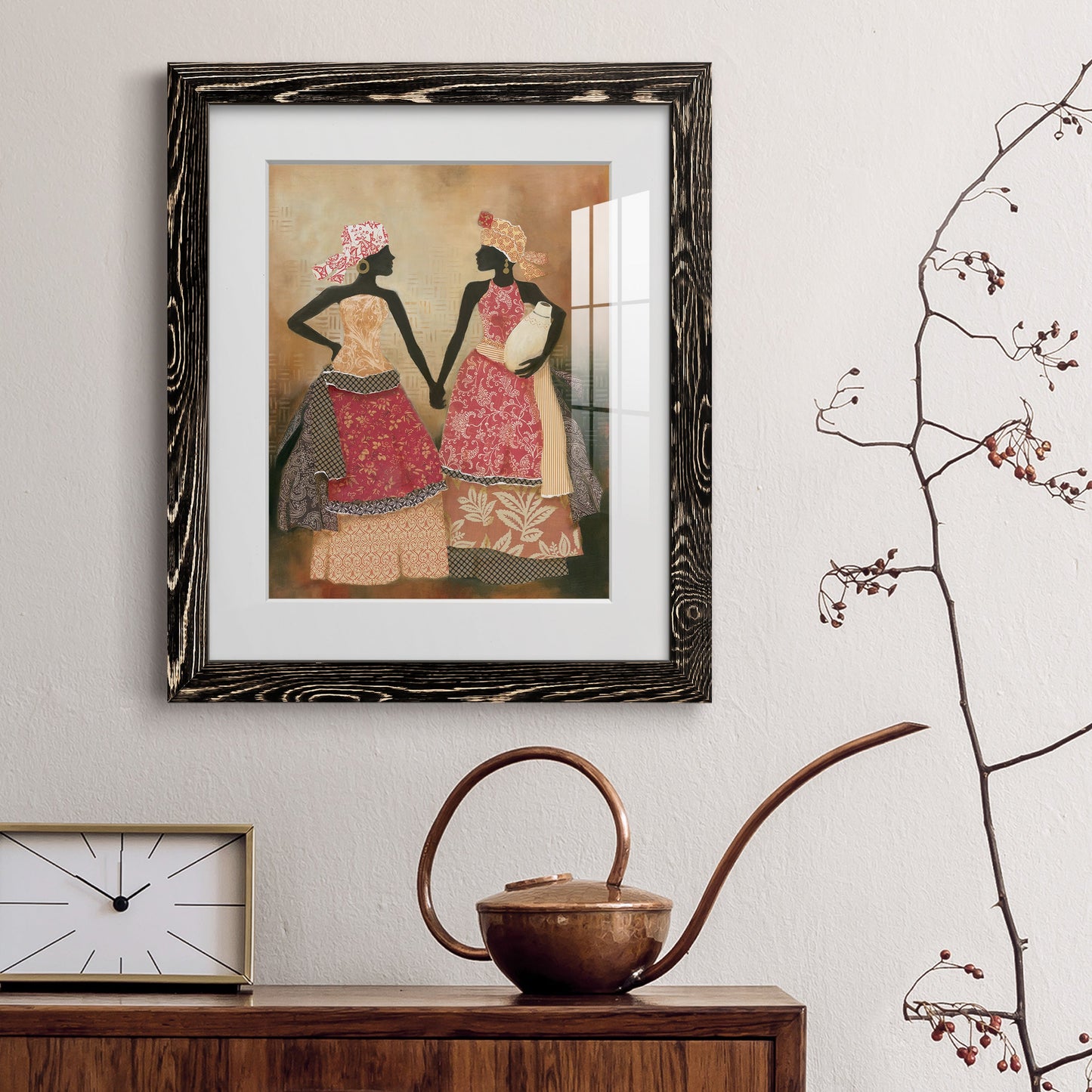 Village Women I - Premium Framed Print - Distressed Barnwood Frame - Ready to Hang