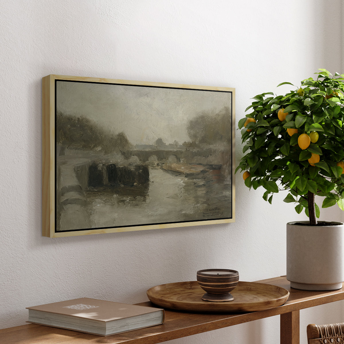 The Bridge (Le pont), 1895 - Floater Framed Canvas Print