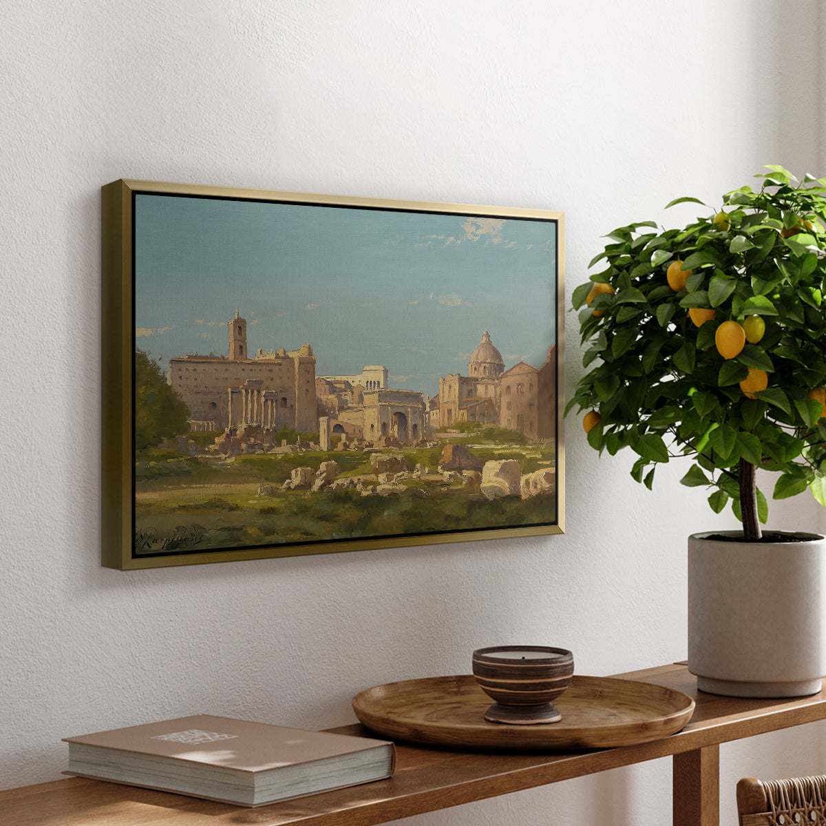 The Roman Forum, c. 1860 - Floater Framed Canvas Print