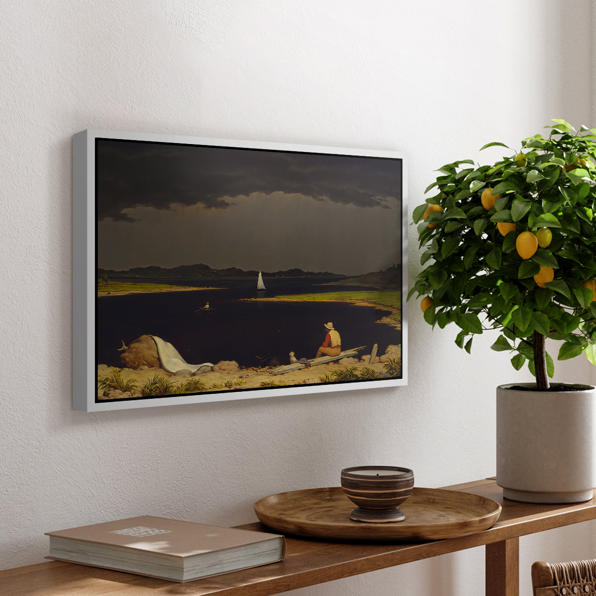 Approaching Thunder Storm, 1859 - Floater Framed Canvas Print