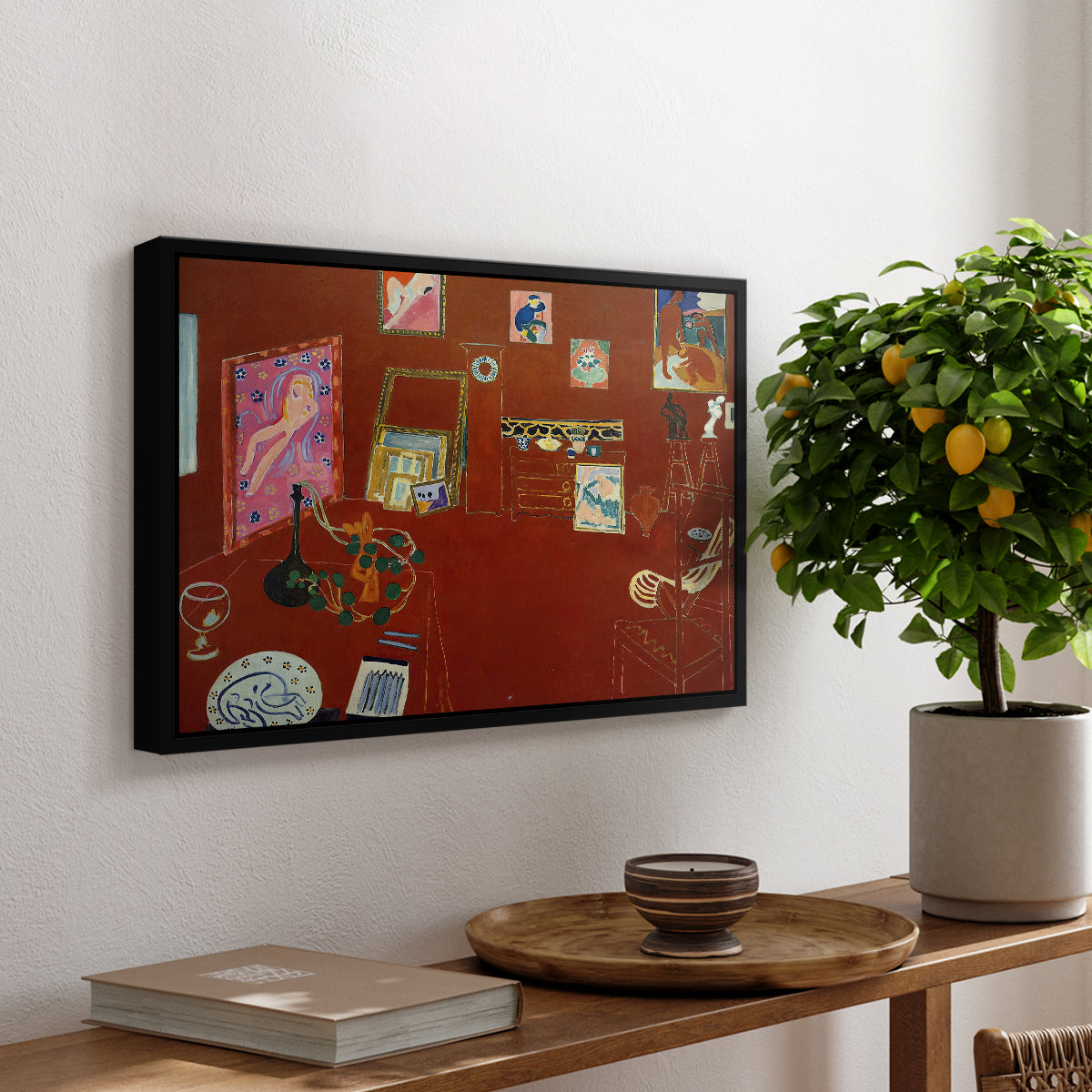 The Red Studio (L'Atelier Rouge), 1911 - Floater Framed Canvas Print