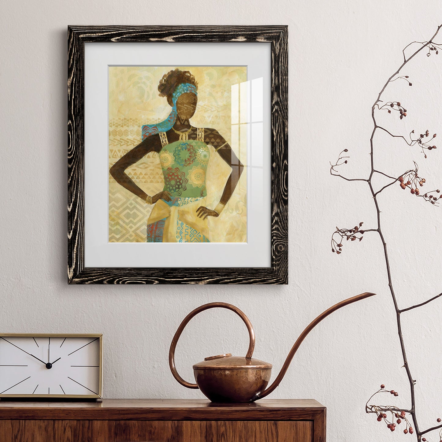 Tribal Vision I - Premium Framed Print - Distressed Barnwood Frame - Ready to Hang