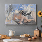 Canvas art print featuring a mythological minotaur in surreal sketch composition, set in a cozy kitchen setting