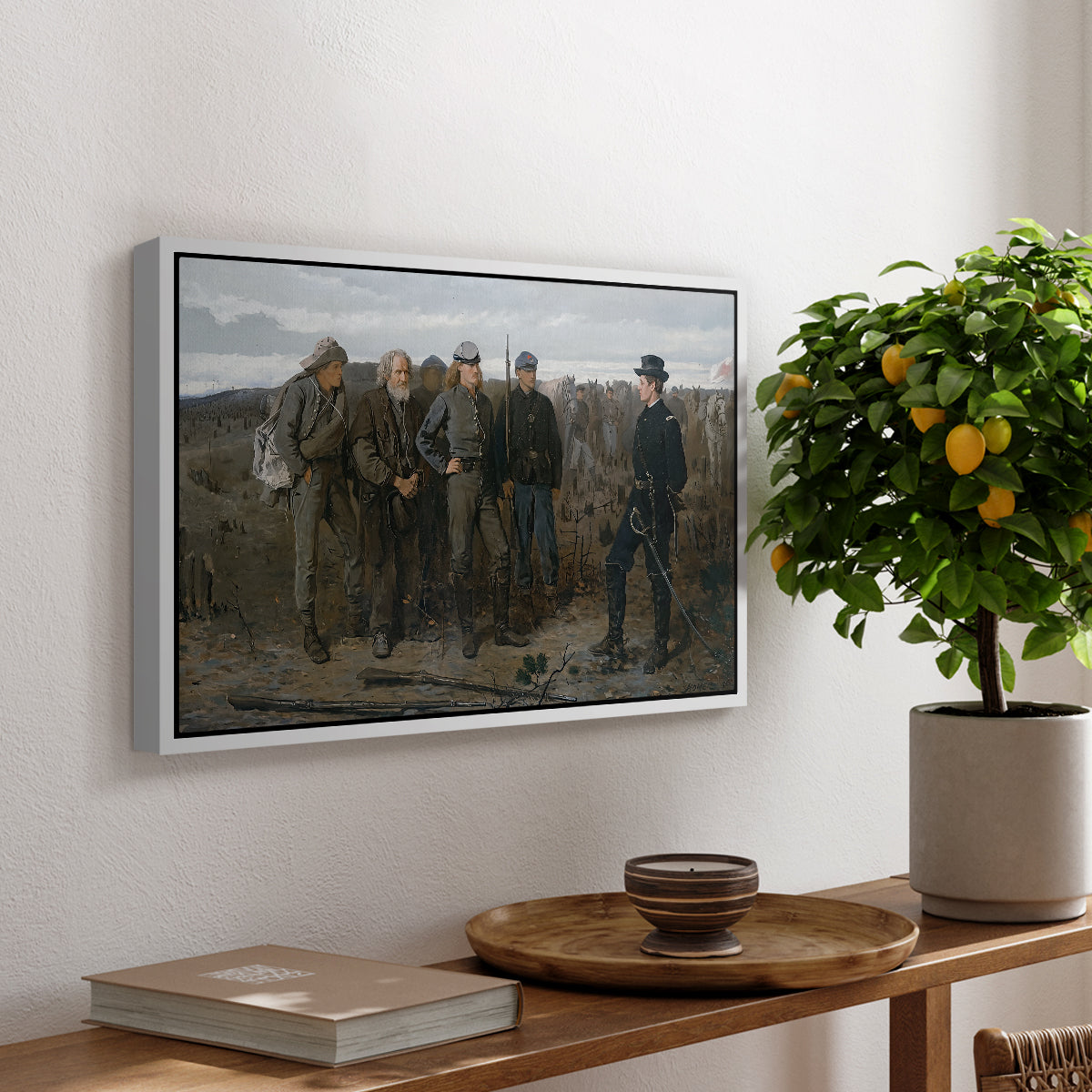 Prisoners from the Front, 1866 - Floater Framed Canvas Print