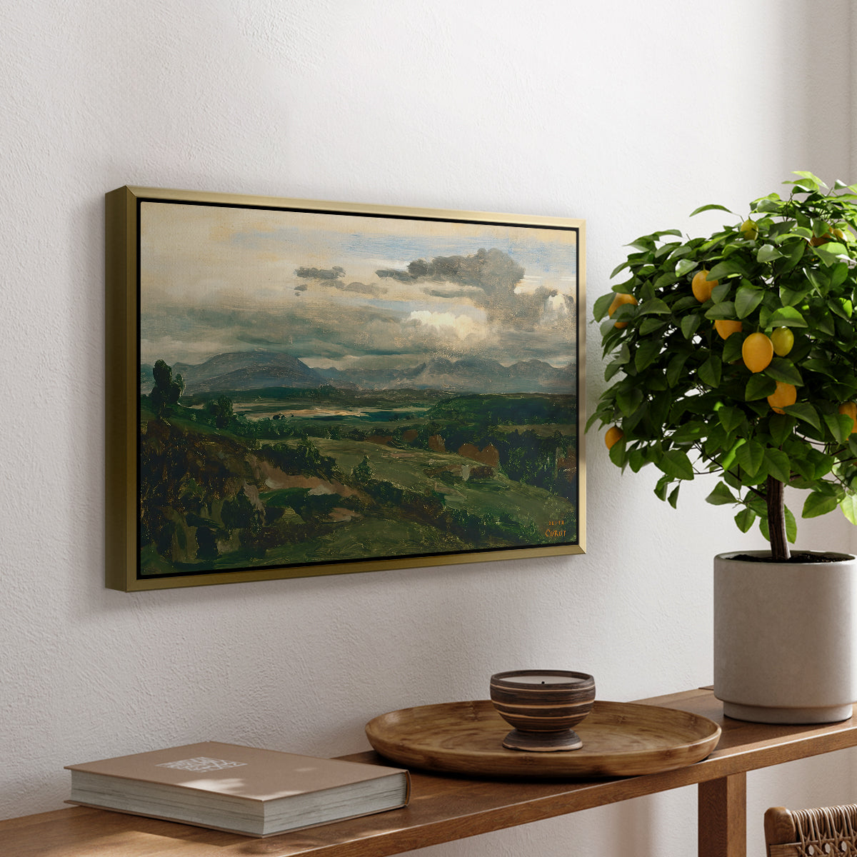 Civita Castellana, c. 1860s - Floater Framed Canvas Print