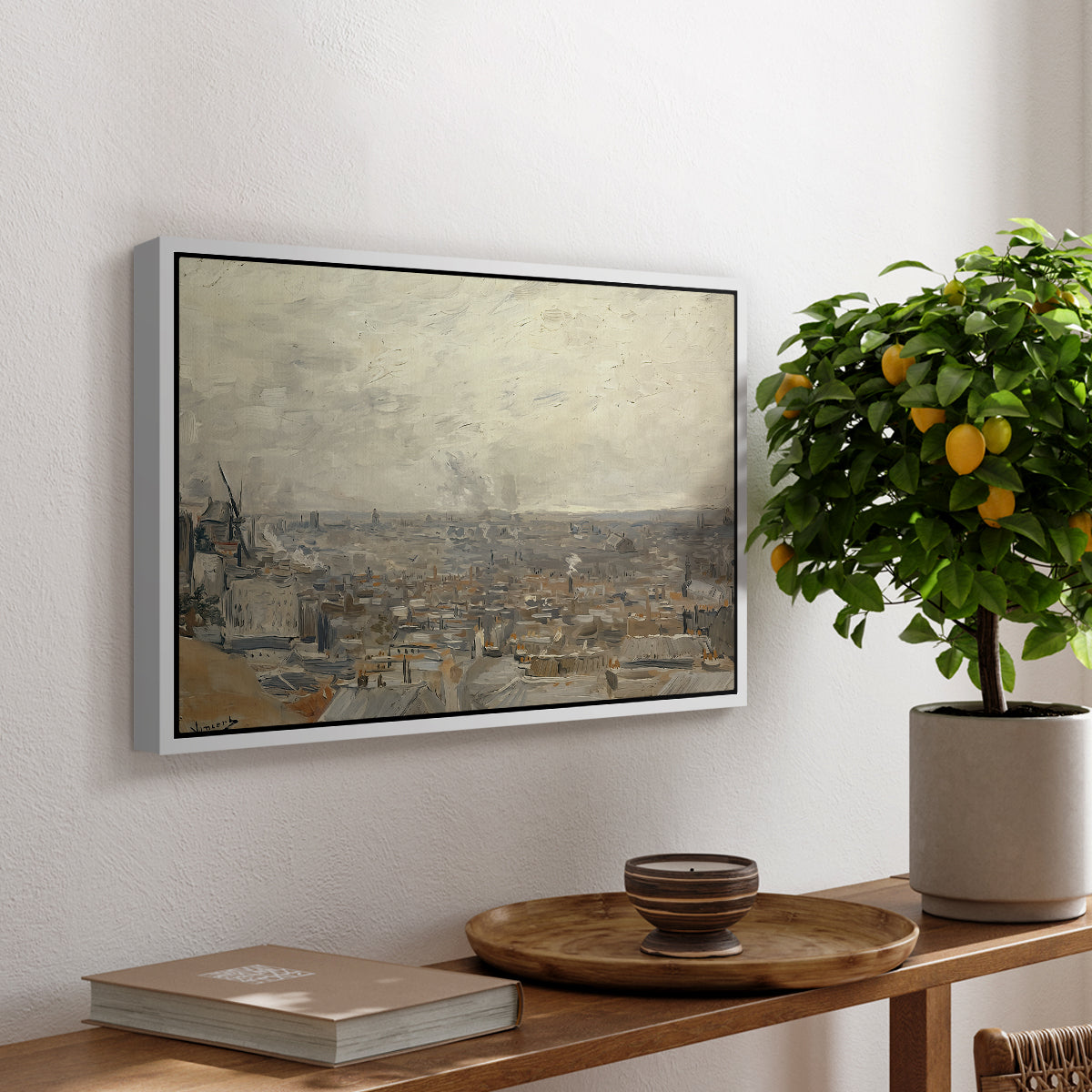 View from Montmartre, 1886 - Floater Framed Canvas Print
