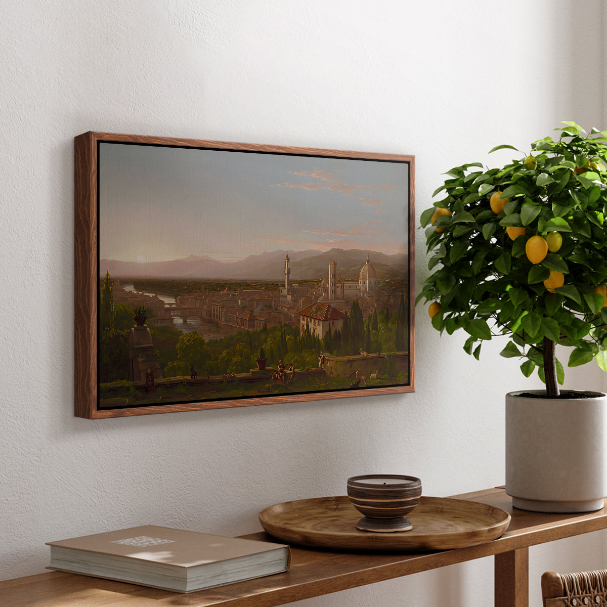 View of Florence from San Miniato, 1837 - Floater Framed Canvas Print