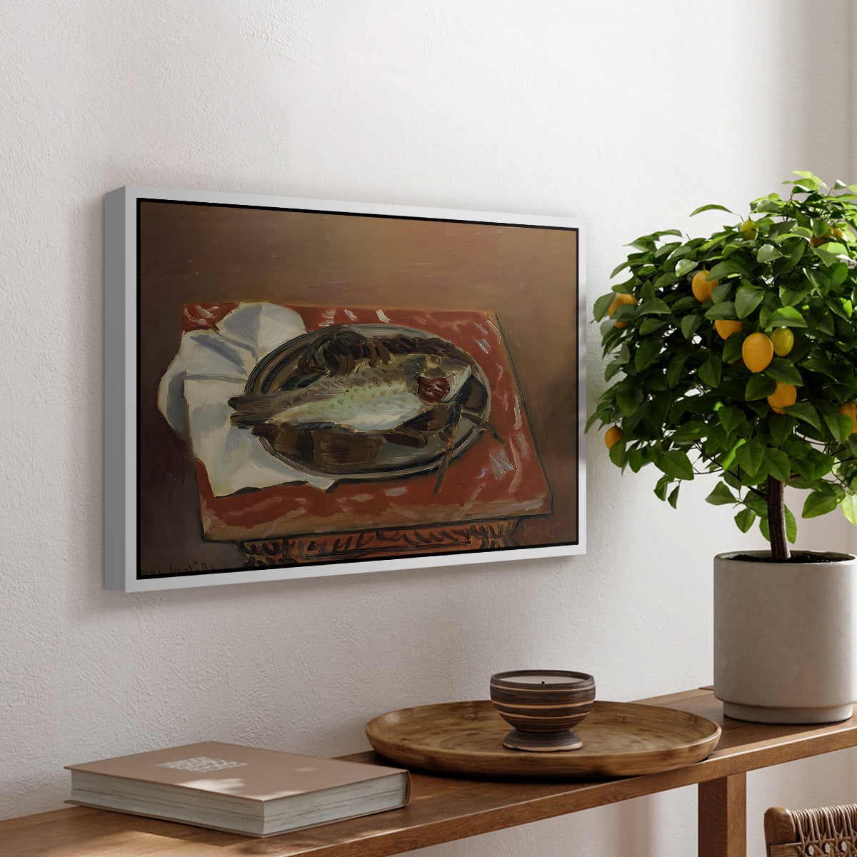 Still Life with Bream (Nature morte à la daurade), 1920 - Floater Framed Canvas Print