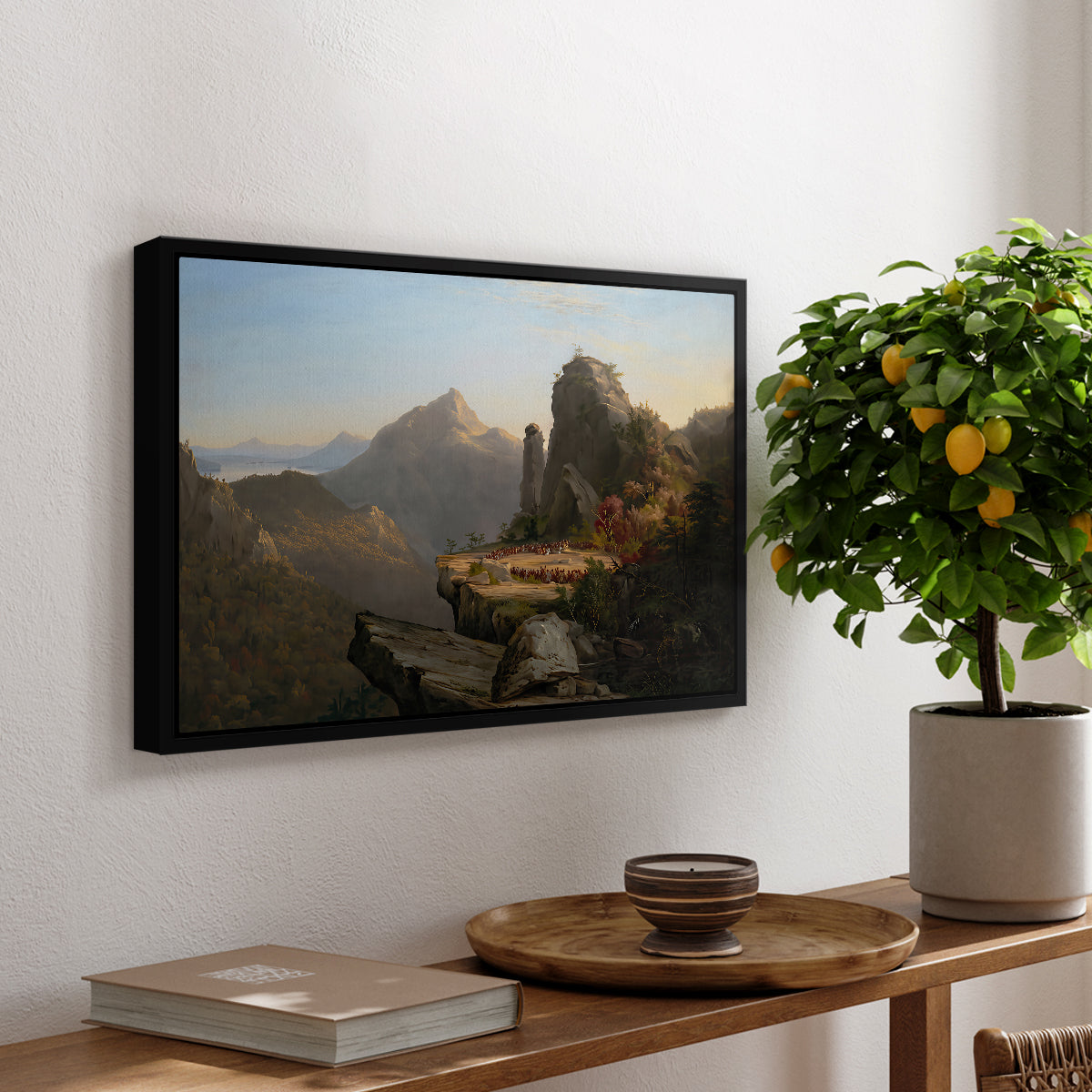 Scene from “The Last of the Mohicans”, 1827 - Floater Framed Canvas Print