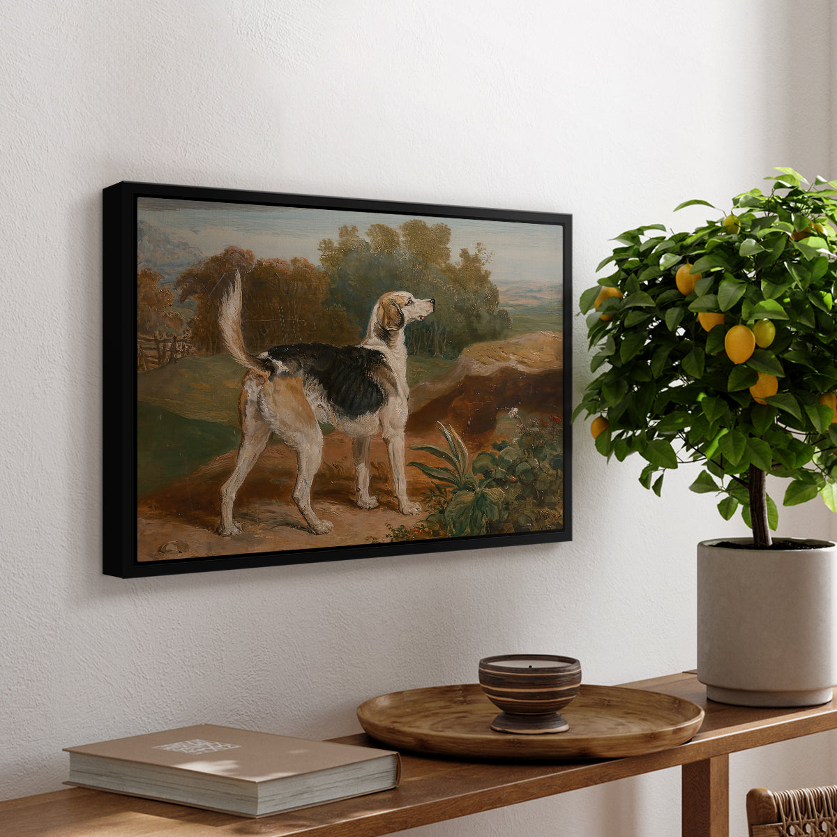 Ravager, One of the Lambton Hounds, 1835 - Floater Framed Canvas Print