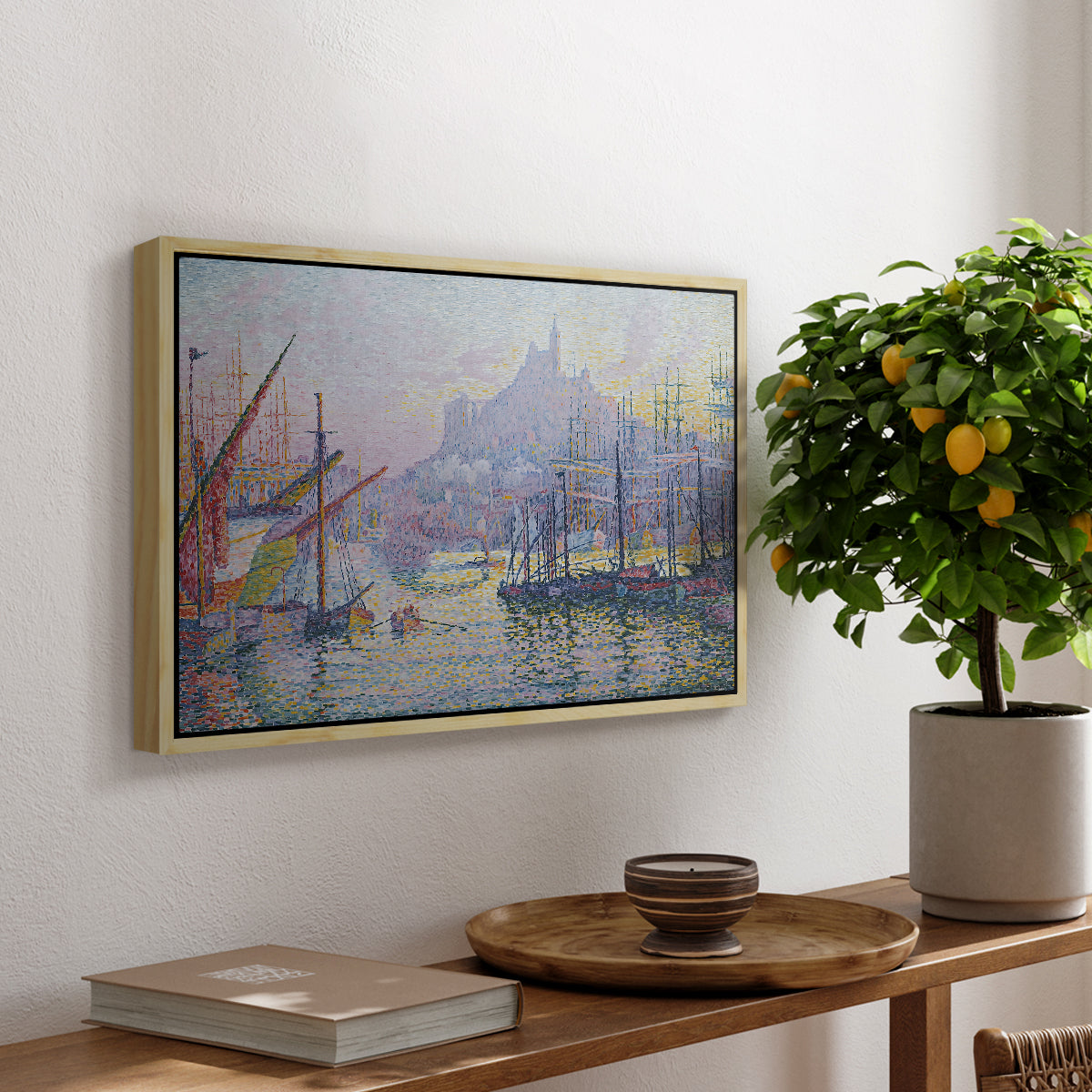 The Port of Marseille, 1905 - Floater Framed Canvas Print