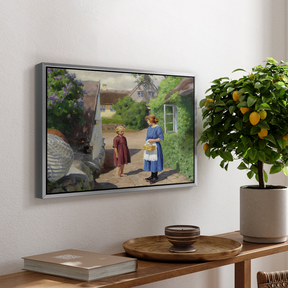 Summer Day in Jyllinge, 1922 - Floater Framed Canvas Print