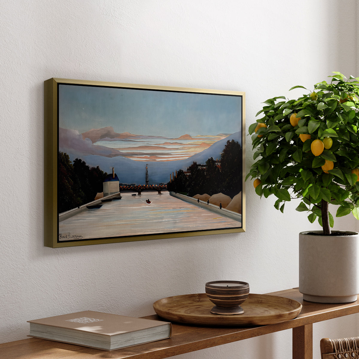 The Eiffel Tower, c. 1898 - Floater Framed Canvas Print