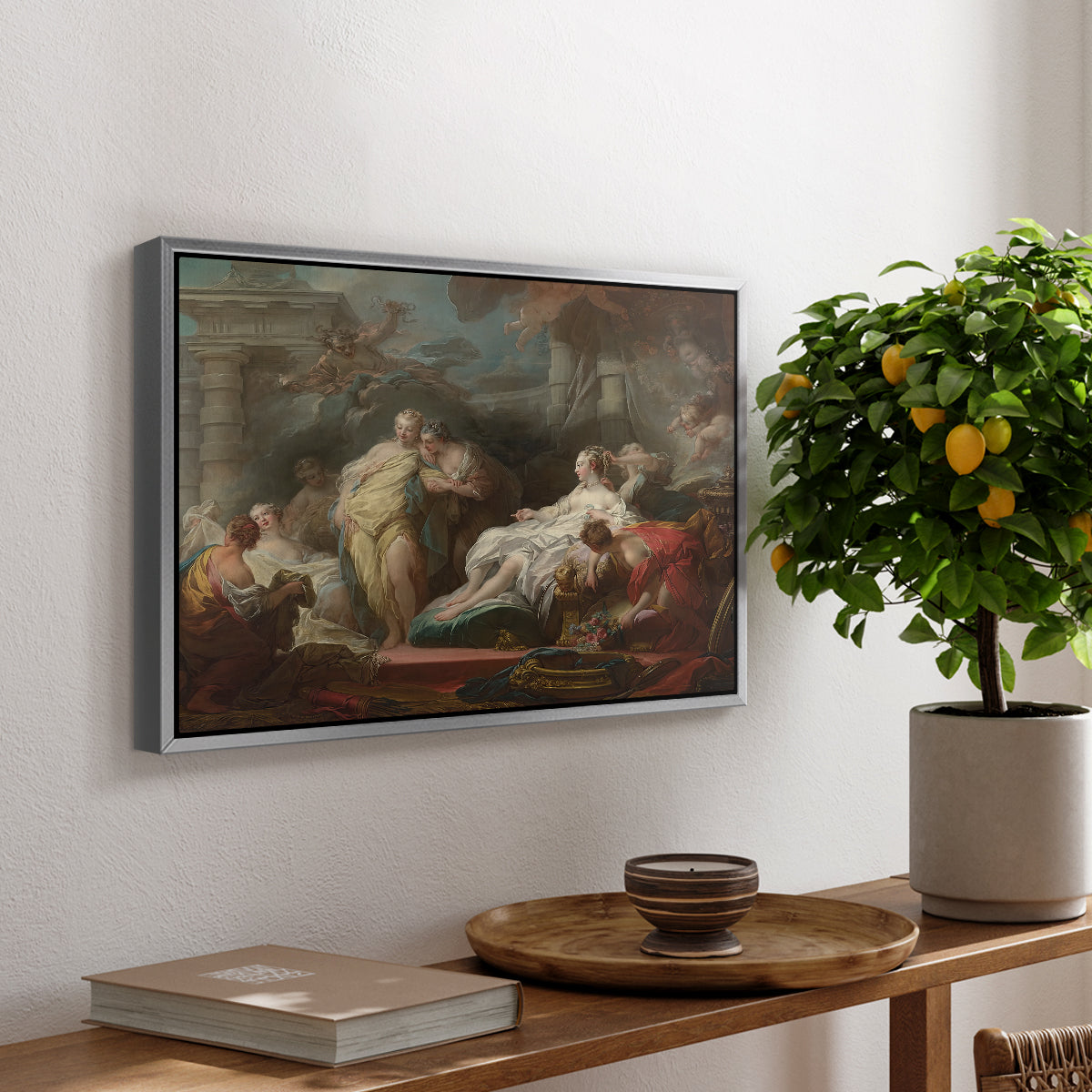 Psyche Showing Her Sisters Her Gifts from Cupid, 1753 - Floater Framed Canvas Print