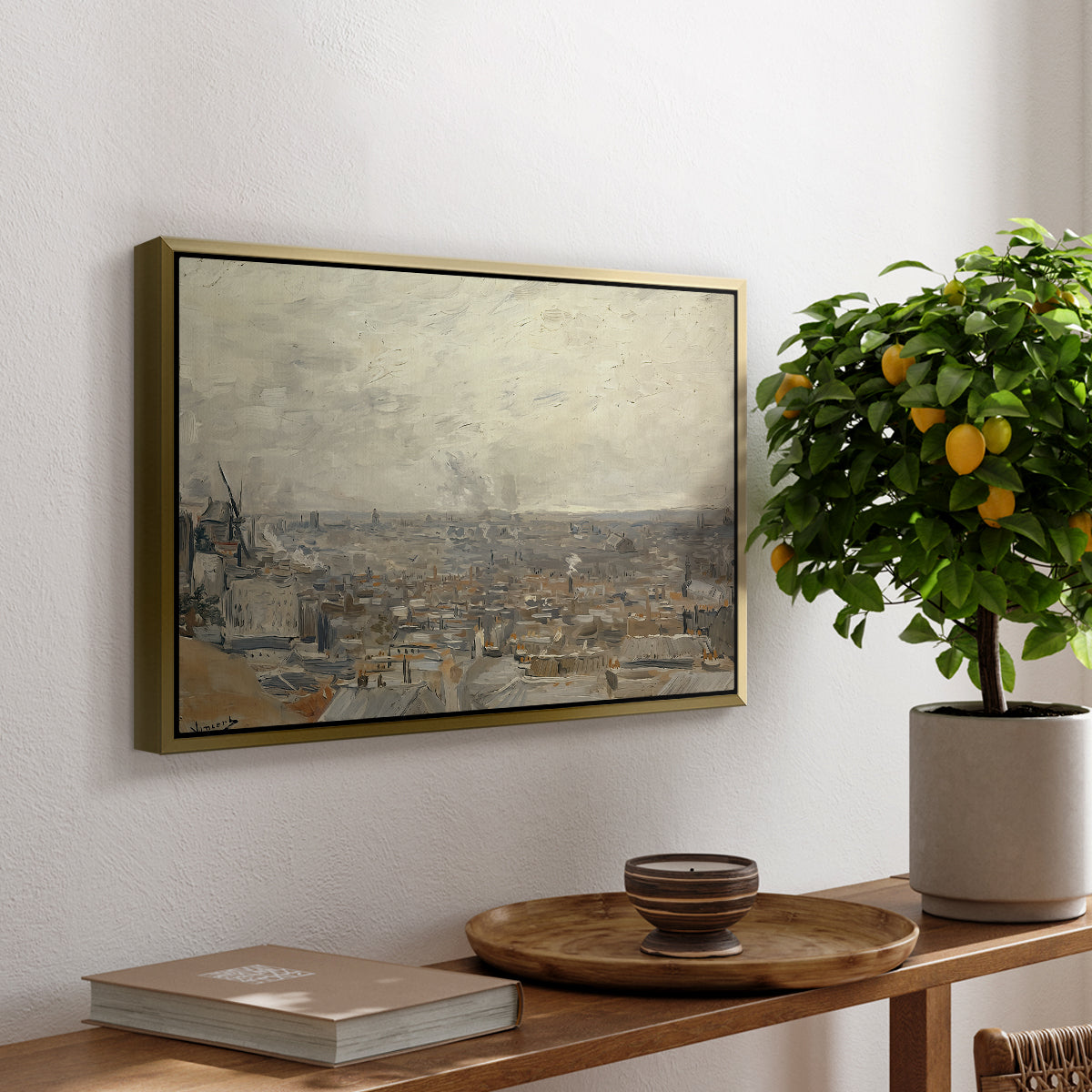View from Montmartre, 1886 - Floater Framed Canvas Print