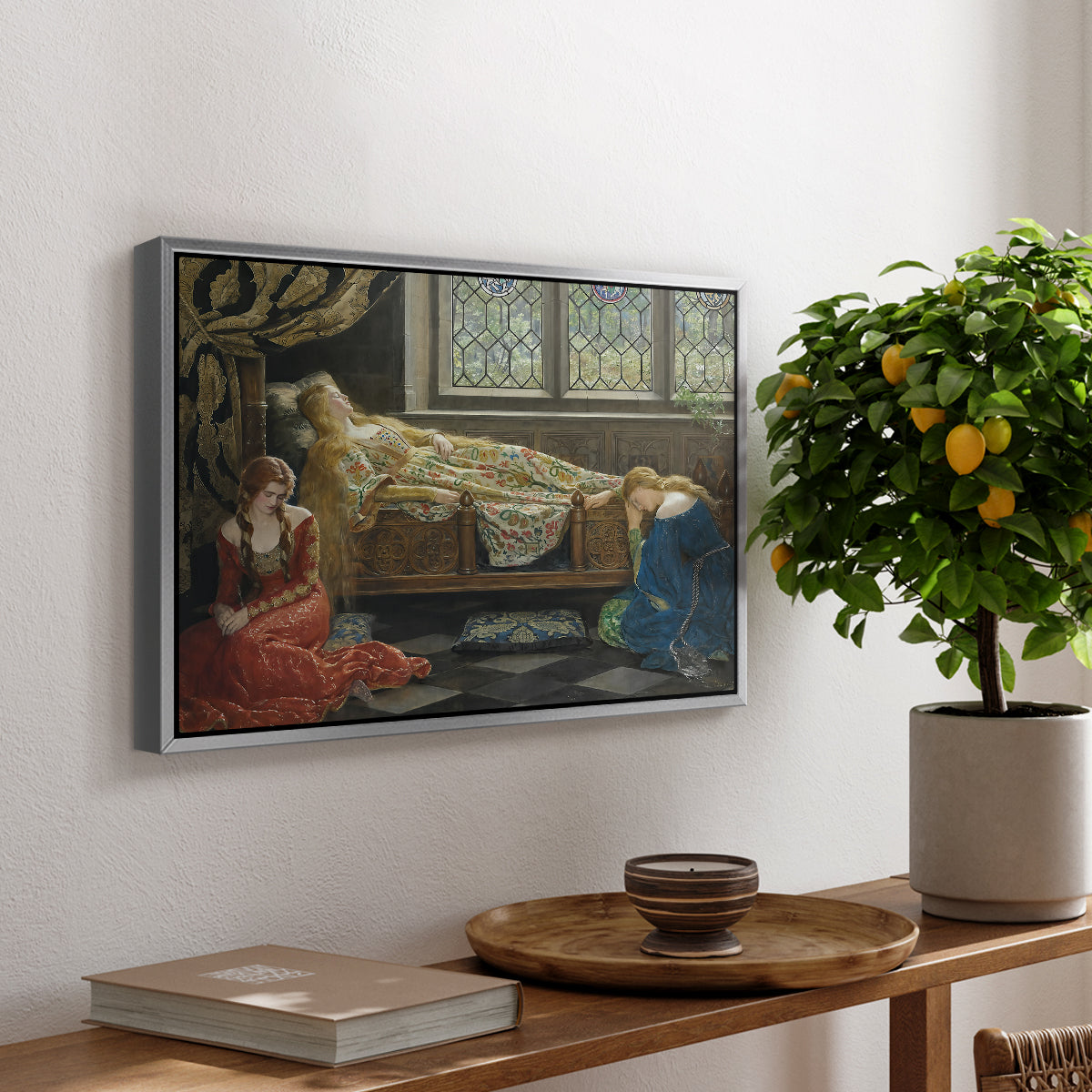 The Sleeping Beauty, 1921 - Floater Framed Canvas Print