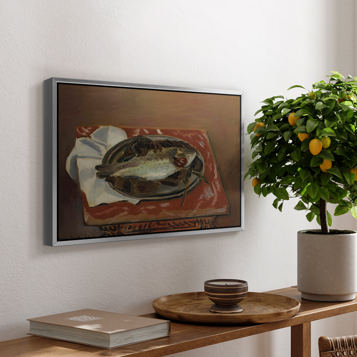 Still Life with Bream (Nature morte à la daurade), 1920 - Floater Framed Canvas Print