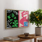 Composition, Black and Red, from Jazz, 1947 - Floater Framed Canvas Print
