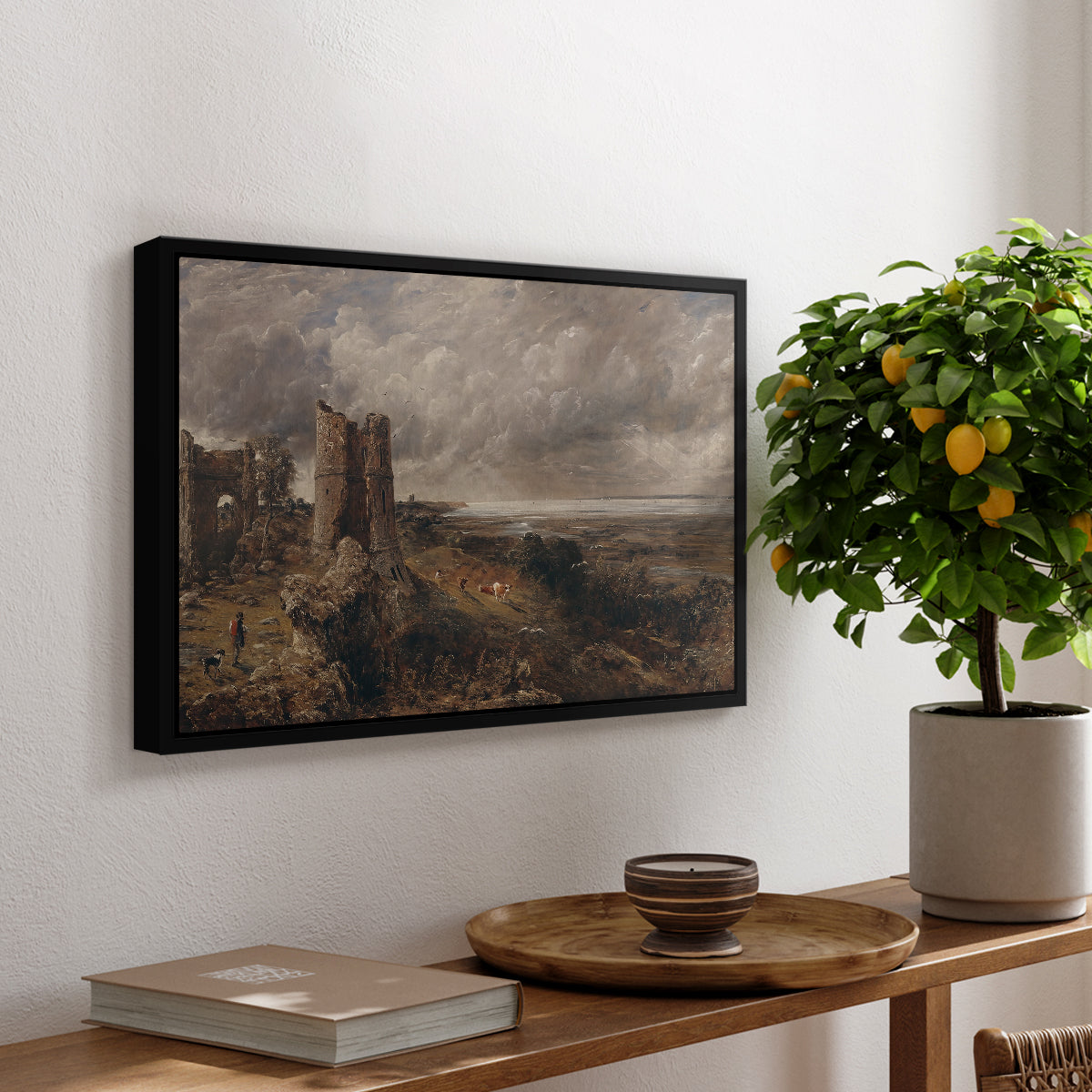 Hadleigh Castle, Mouth of Thames, c. 1829 - Floater Framed Canvas Print