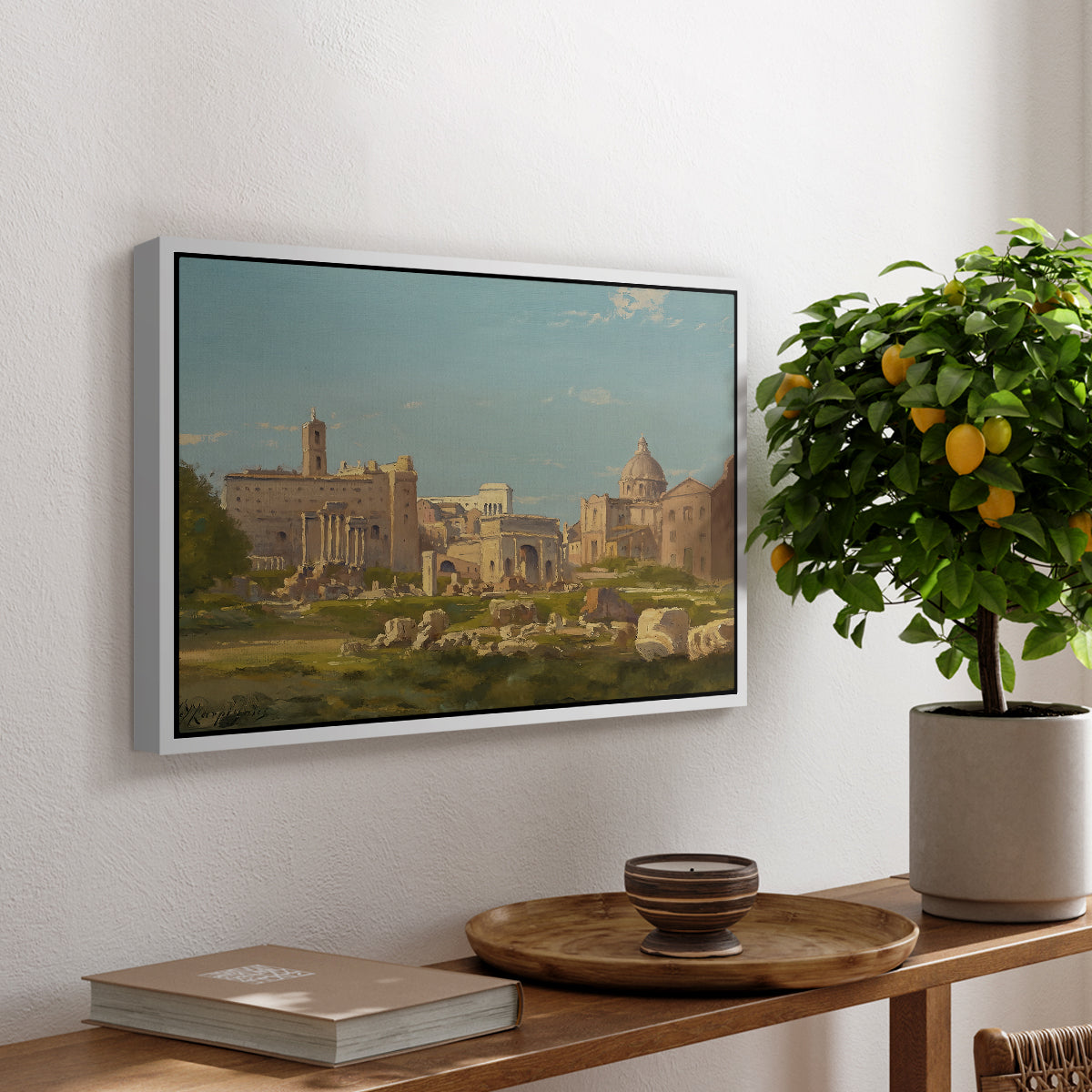 The Roman Forum, c. 1860 - Floater Framed Canvas Print