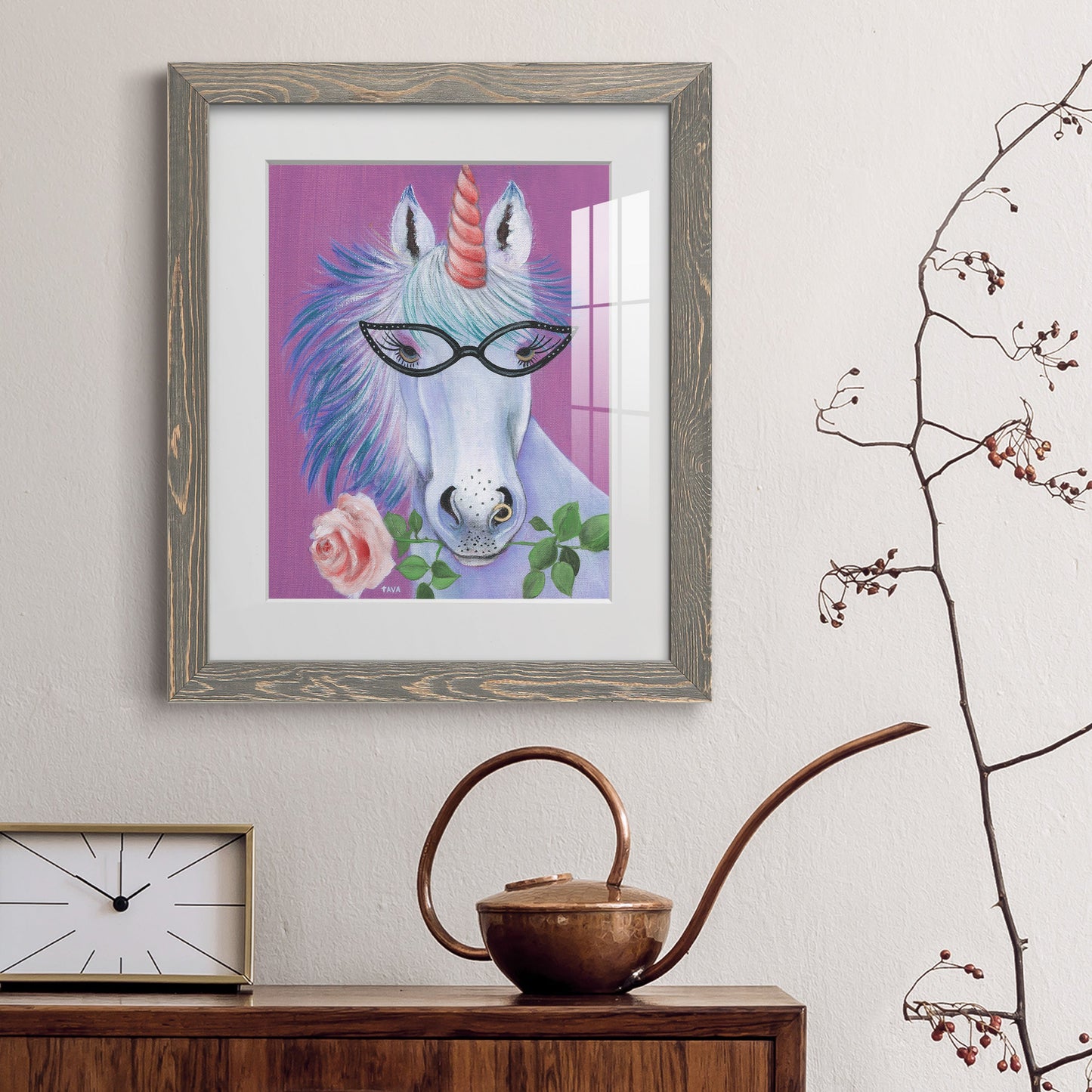 Unicorn III - Premium Framed Print - Distressed Barnwood Frame - Ready to Hang