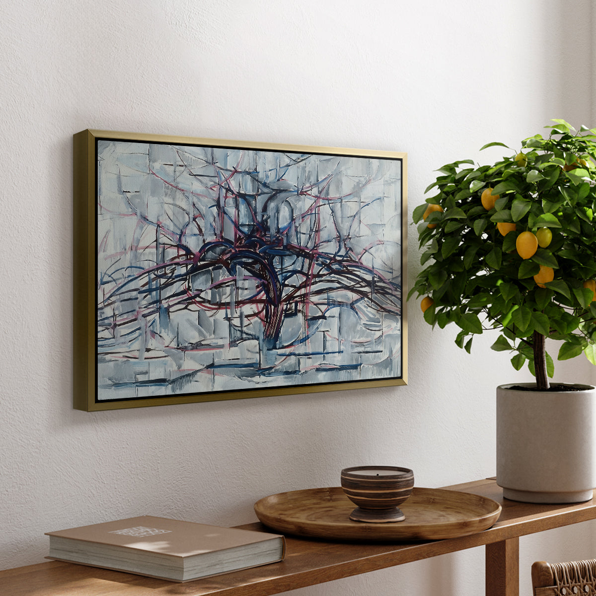 Horizontal Tree, 1912 - Floater Framed Canvas Print