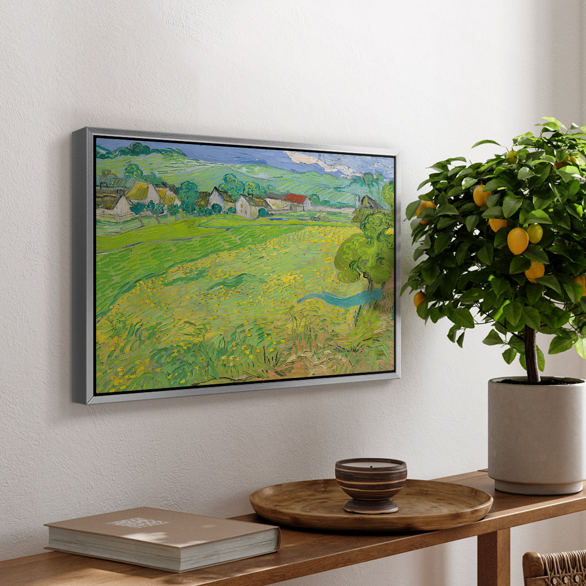 Les Vessenots in Auvers, 1890 - Floater Framed Canvas Print