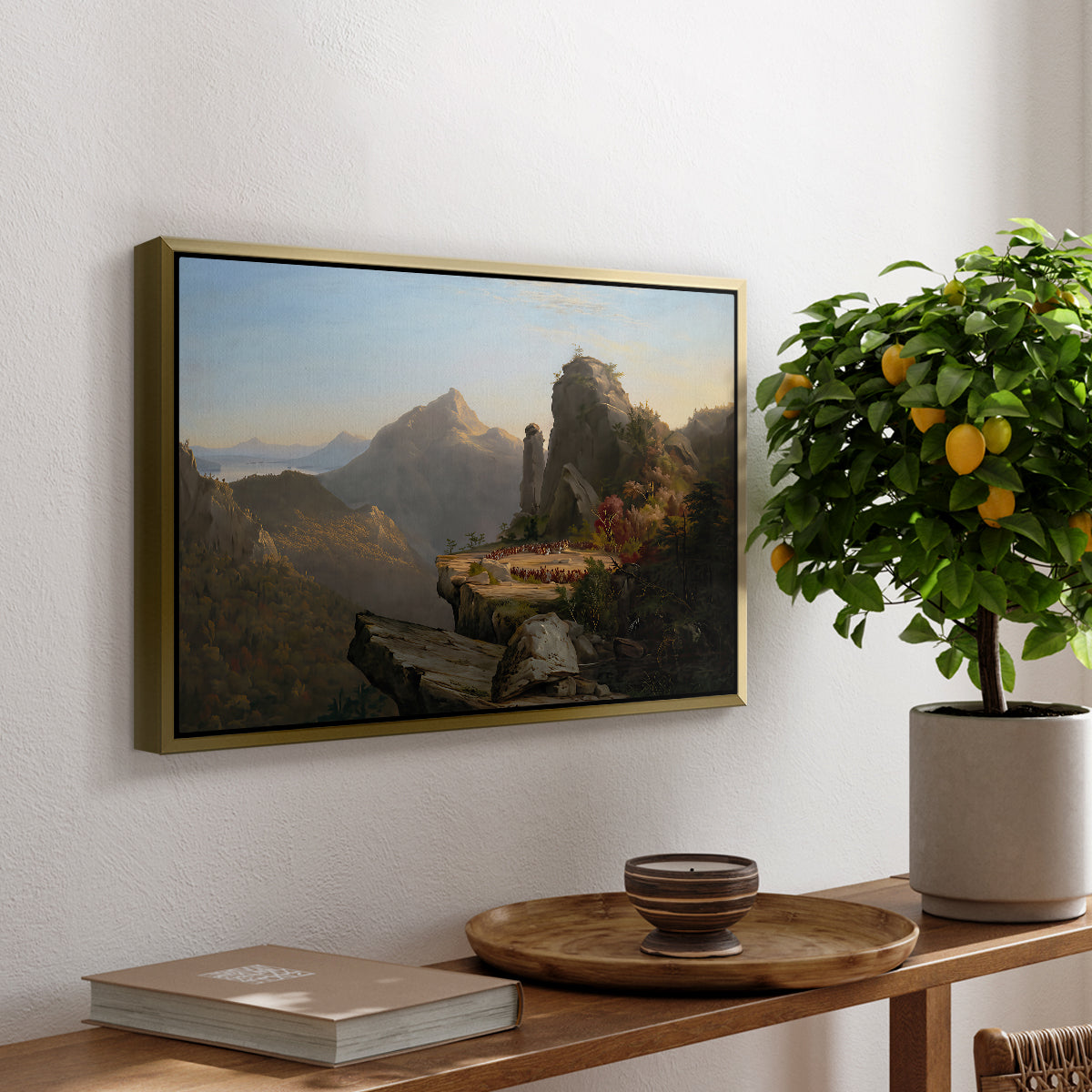Scene from “The Last of the Mohicans”, 1827 - Floater Framed Canvas Print
