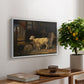 Sheep in a Stable, 1810 - Floater Framed Canvas Print