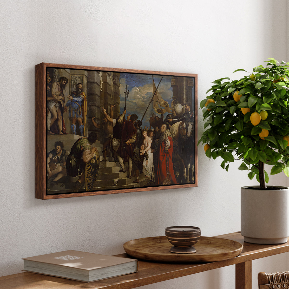 Ecce Homo, c. 1543 - Floater Framed Canvas Print