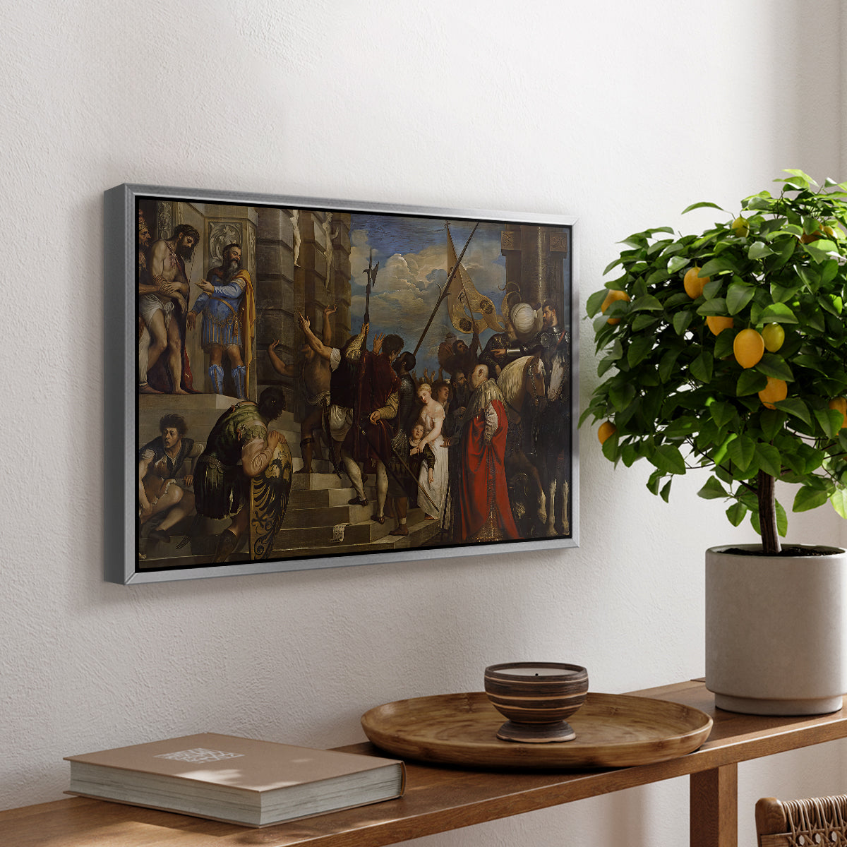 Ecce Homo, c. 1543 - Floater Framed Canvas Print