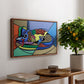 A Dog Named Picasso - Floater Framed Canvas Print