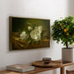 Magnolias on Gold Velvet Cloth, c. 1888-1890 - Floater Framed Canvas Print