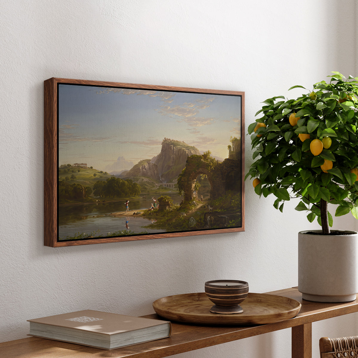 L'Allegro, 1845 - Floater Framed Canvas Print