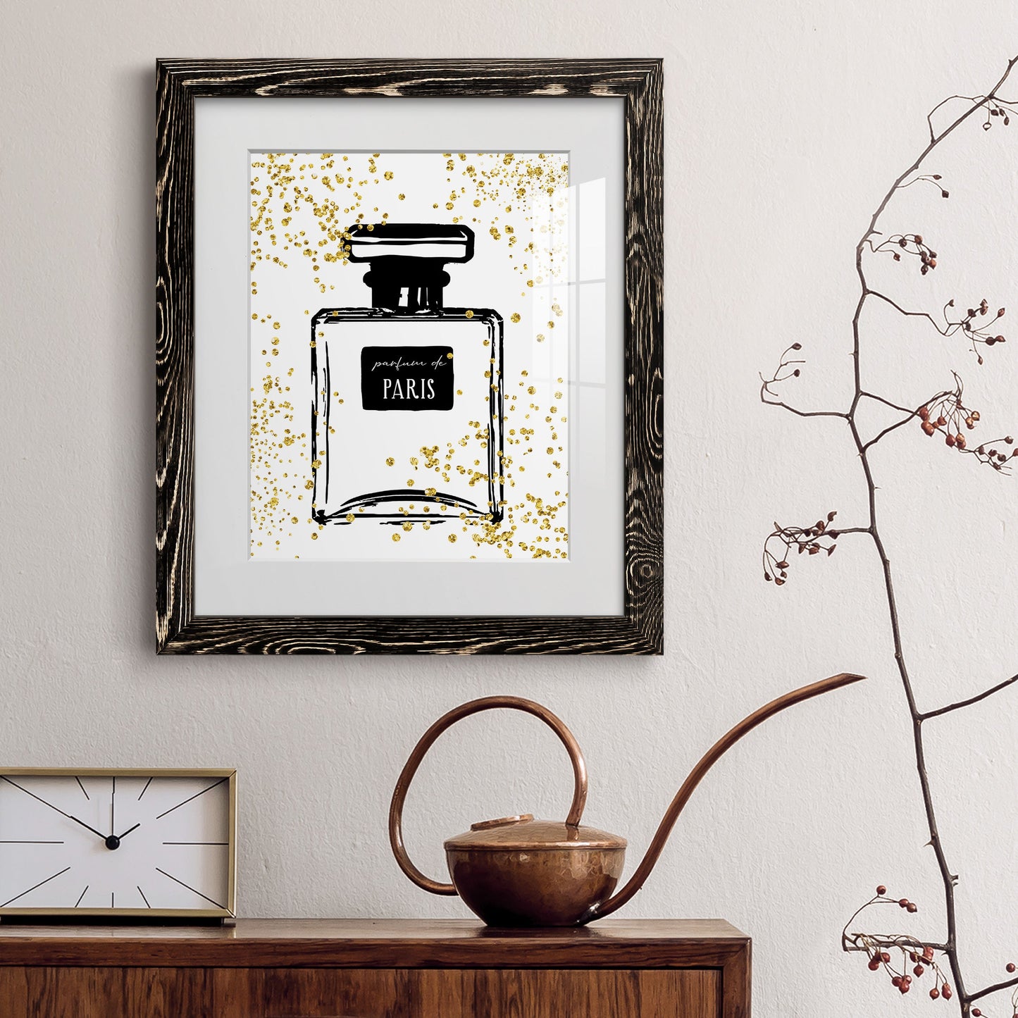 Glitter Perfume I - Premium Framed Print - Distressed Barnwood Frame - Ready to Hang