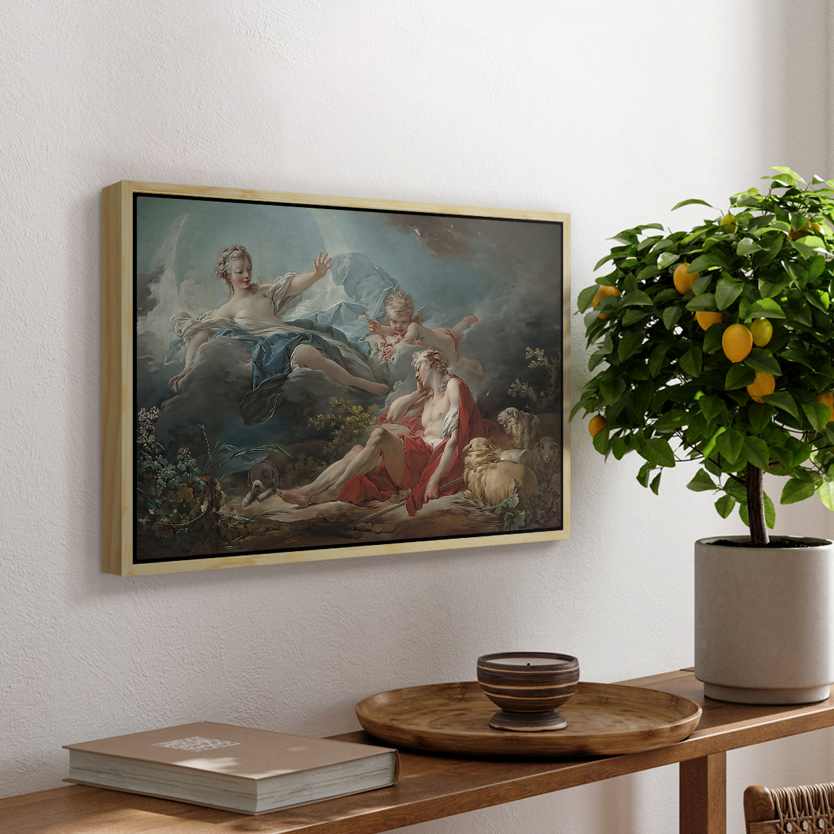 Diana and Endymion, c. 1753-1756 - Floater Framed Canvas Print