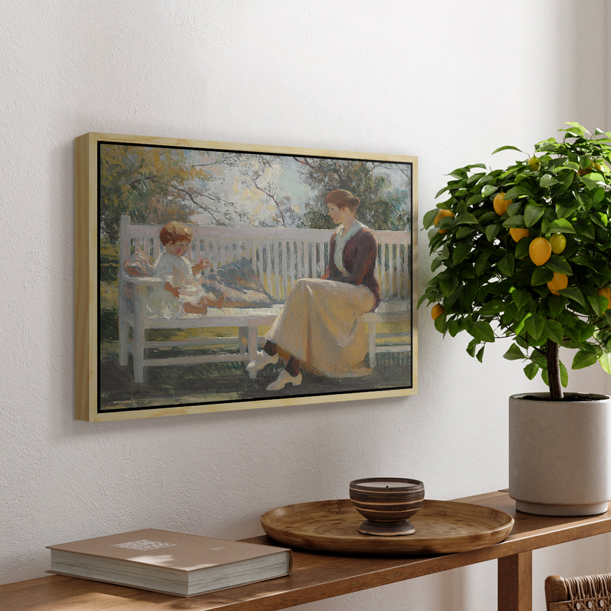 Eleanor and Benny, 1916 - Floater Framed Canvas Print