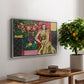 Seated Woman with a Vase of Amaryllis, 1941 - Floater Framed Canvas Print