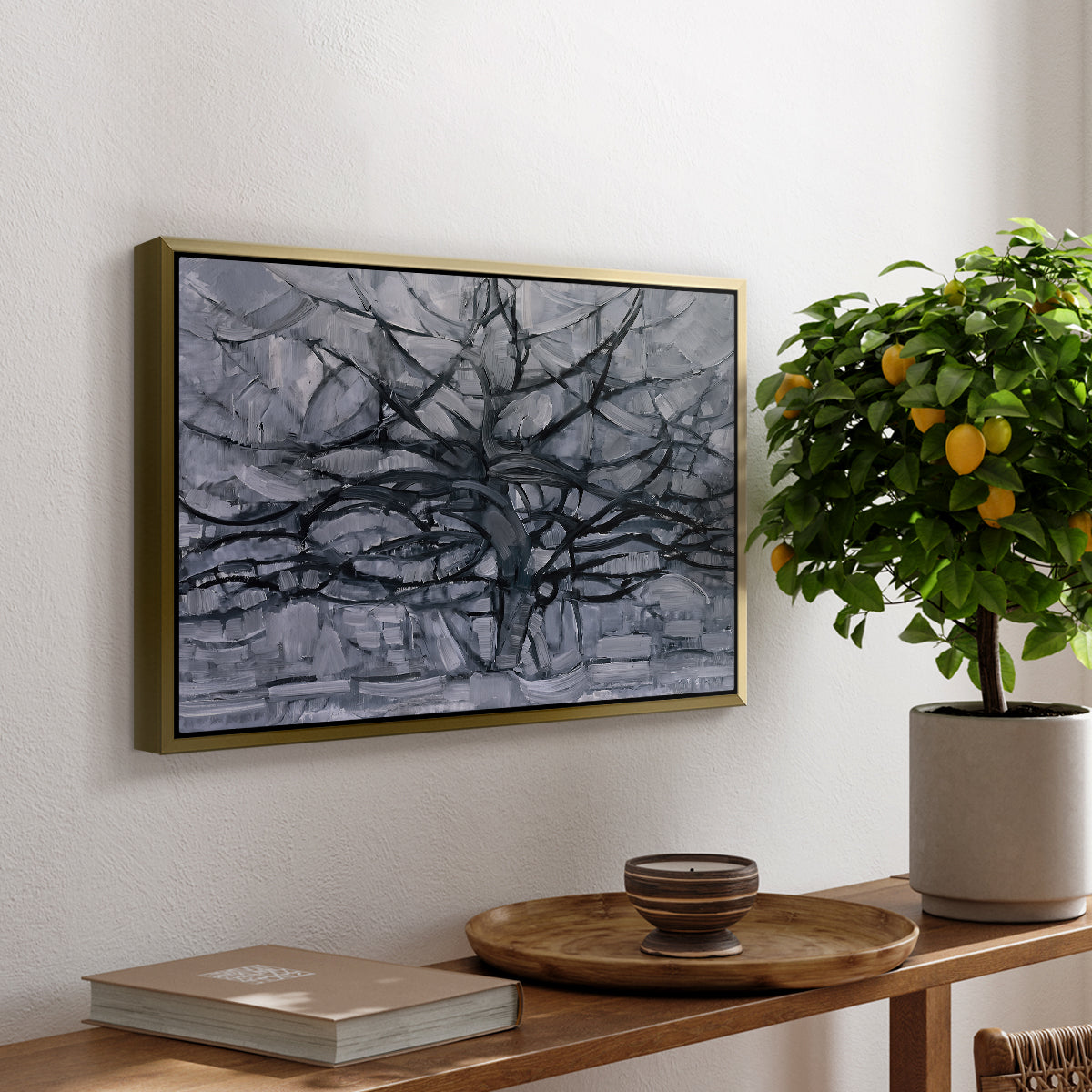The Gray Tree, 1911 - Floater Framed Canvas Print
