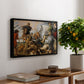 The Wolf and Fox Hunt, c. 1616 - Floater Framed Canvas Print
