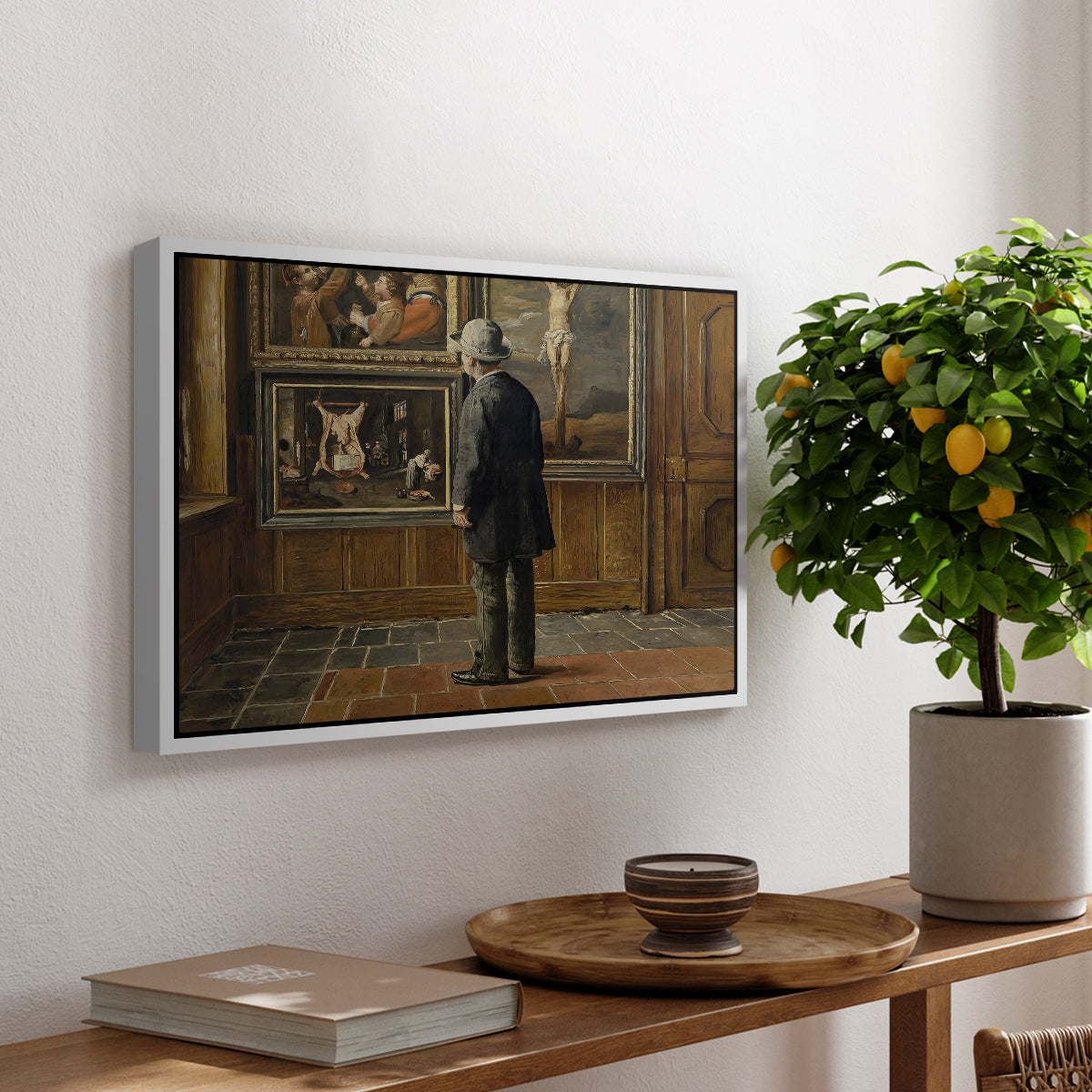 The Picture Lover, 1884 - Floater Framed Canvas Print
