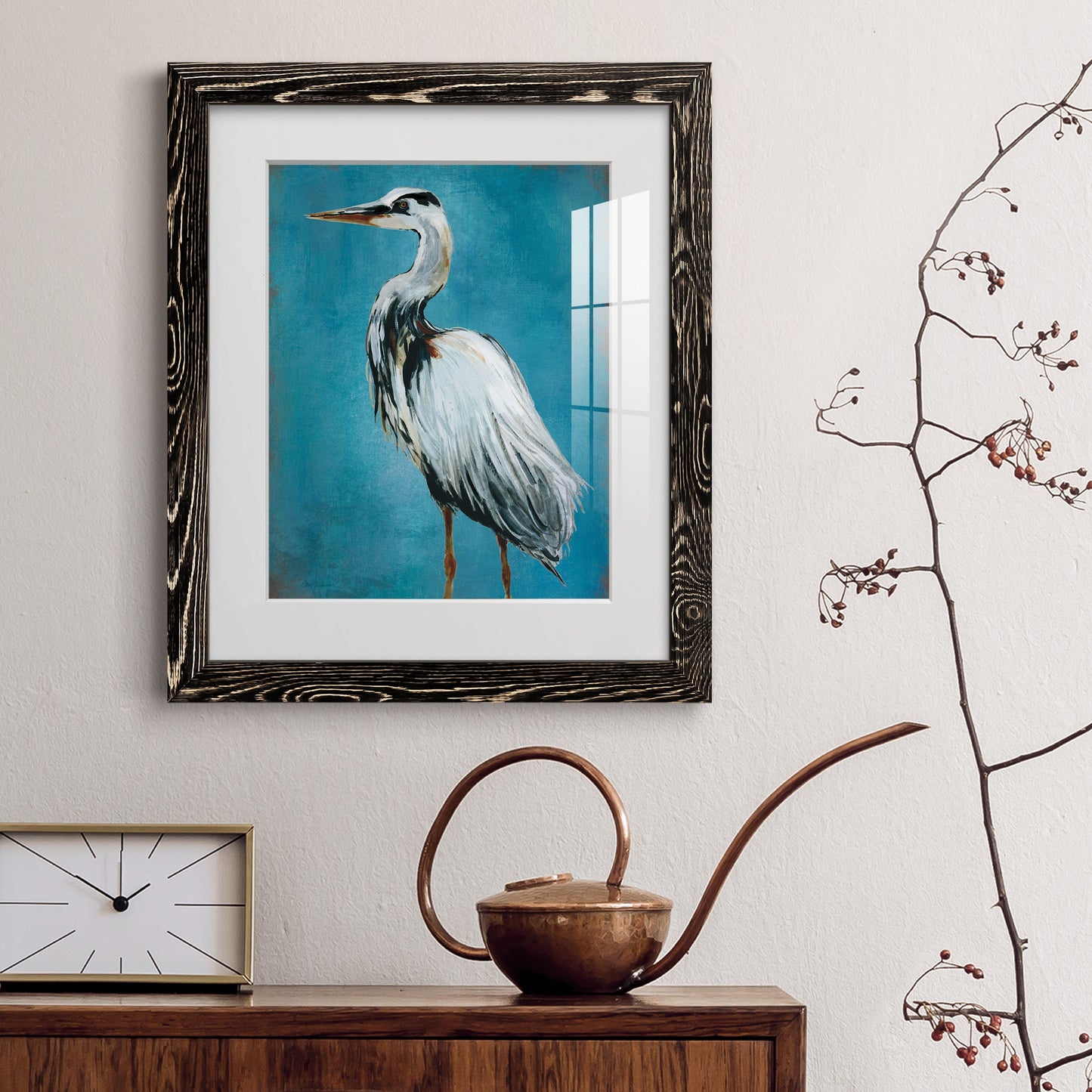 Great Blue Heron II - Barnwood Framed Art Print